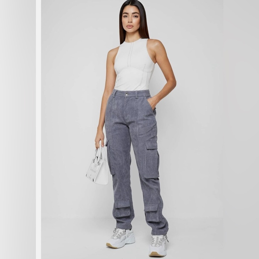 CCO SALE! Manière De Voir cargo corduroy pants gray sz 2